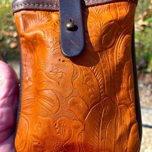 Canoe Leather Crossbody Bag made in USA